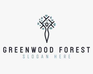 Forestry - Forestry Environmental Woman Tree logo design