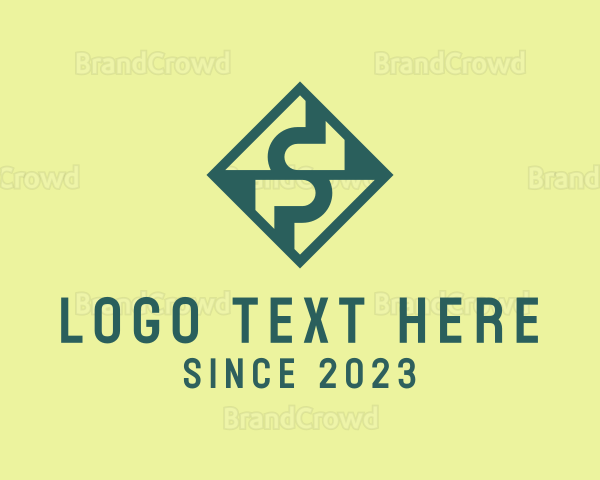 Geometrical Dollar Letter S Logo