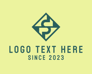 Geometrical Dollar Letter S logo design