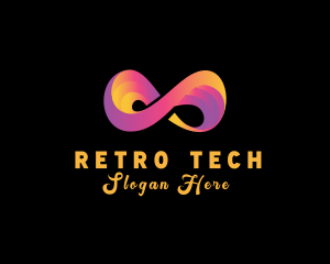 Retro Infinity Loop logo design