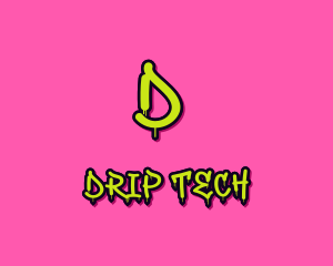 Paint Drip Graffiti Art logo design