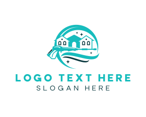 Roofing - Pressure Washing Home Cleaning logo design