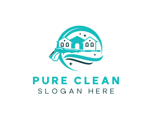 Pressure Washing Home Cleaning  logo design