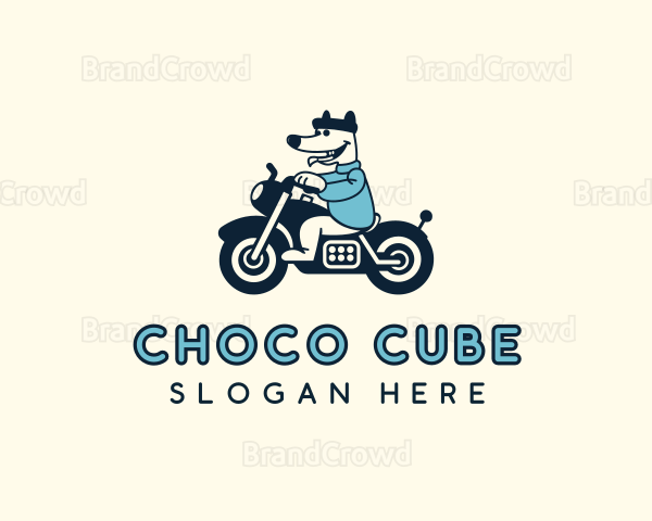 Dog Motorcycle Biker Logo