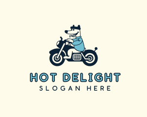 Dog Motorcycle Biker logo design