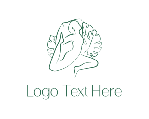 Calm - Yoga Body Figure logo design