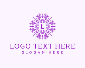 Violet - Grape Vineyard Orchard logo design