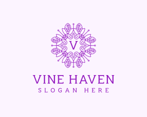 Grape Vineyard Orchard logo design