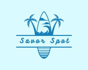 Surf Board Beach Resort logo design