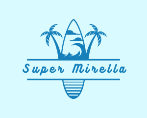 Sea - Surf Board Beach Resort logo design