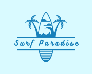 Surf Board Beach Resort logo design