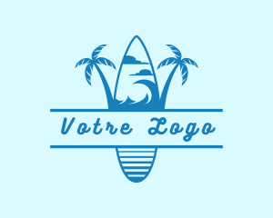 Trip - Surf Board Beach Resort logo design