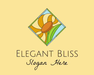 Bloom - Sunflower Stained Glass logo design