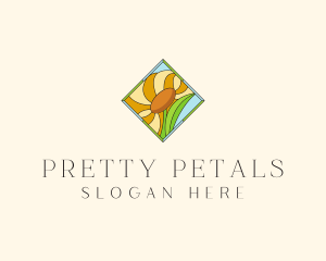 Sunflower Stained Glass  logo design