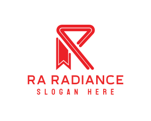 Red R Ribbon logo design