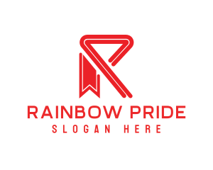 Red R Ribbon logo design