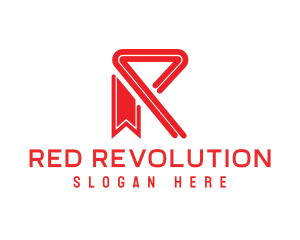 Red R Ribbon logo design