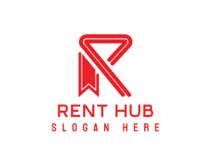 Red R Ribbon logo design