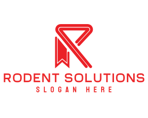 Red R Ribbon logo design