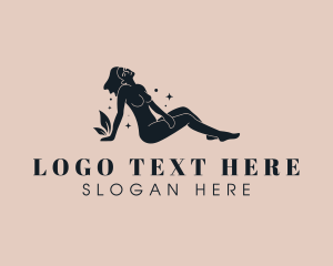 Naked - Nude Woman Nature Spa logo design
