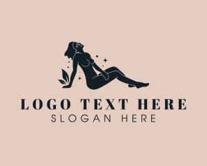 Bare - Nude Woman Nature Spa logo design