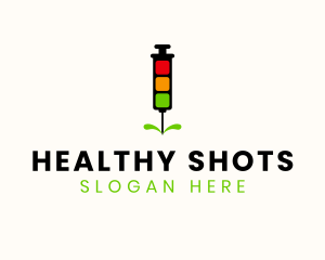 Vaccine Syringe Injection logo design