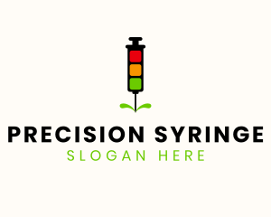 Syringe - Vaccine Syringe Injection logo design