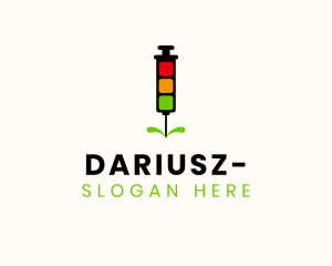 Drugs - Vaccine Syringe Traffic Light logo design