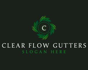 Natural Organic Leaf logo design