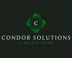 Natural Organic Leaf logo design