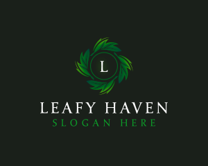 Natural Organic Leaf logo design