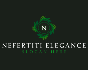 Natural Organic Leaf logo design