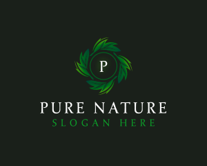 Natural Organic Leaf logo design