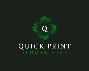 Natural Organic Leaf logo design