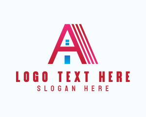 Home - Roof Property Letter A logo design