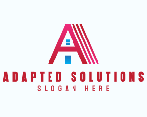 Roof Property Letter A logo design