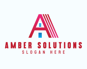 Roof Property Letter A logo design