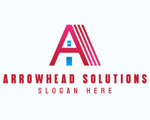 Roof Property Letter A logo design