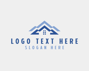 House - Roofing Residential Home Repair logo design