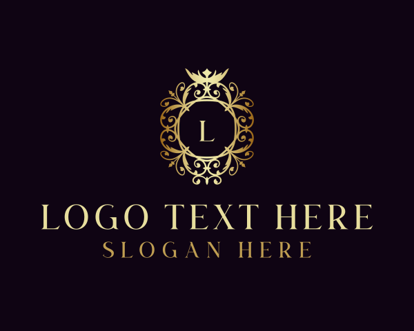 High End - Royal Crown Shield logo design