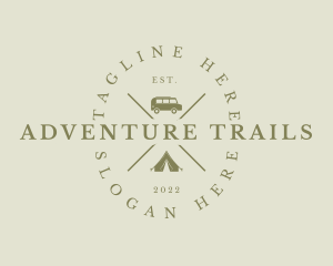 Hipster Camping Equipment logo design