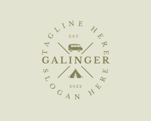 Mountaineering - Hipster Camping Equipment logo design
