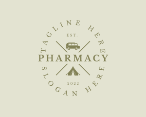 Hipster Camping Equipment logo design