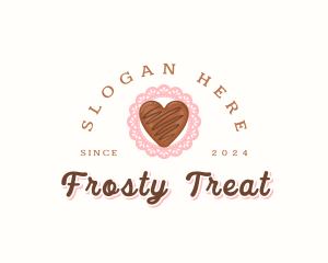 Chocolate Heart Candy logo design