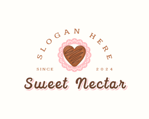 Chocolate Heart Candy logo design