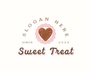 Chocolate Heart Candy logo design