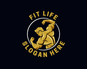 Bodybuilder Fitness Gym logo design