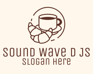 Croissant Coffee Line Logo