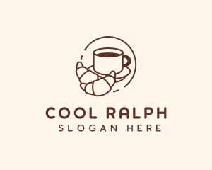 Croissant Coffee Line logo design