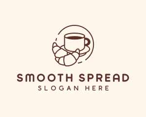 Croissant Coffee Line logo design